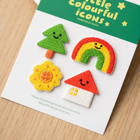 En stock, patchs autocollants kawaii, dessins animés, smileys |   Broderies mignonnes sur le thème de la nourriture et de la nature pour enfants