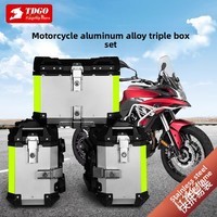 Valises latérales en aluminium pour motos compatibles Haojue TR300 Suzuki GSX250, coffre arrière universel, design trois boîtes, 38L