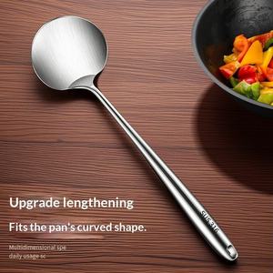 304 <b>Stainless</b> <b>Steel</b> <b>Wok</b> Spatula Mushroom Head Stir Fry Spatula Long Handle Heat Resistant Cooking Utensil Kitchen Tool - Product Image 4
