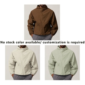 Hombres Entrenamiento Cremallera completa Atlético Correr Impermeable II Lluvia Senderismo Viajes Golf Manga larga Trabajo Chaqueta con capucha - Product Image 5