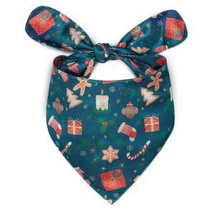 Écharpe de luxe en coton pour animaux de compagnie <span class=keywords><strong>Bandana</strong></span> de <span class=keywords><strong>chien</strong></span> imprimé de Noël pour chiot et chat accessoires d'été avec logo personnalisé - Product Image 5