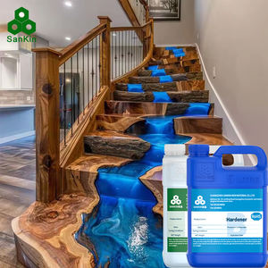 Kit de resina epoxi resistente a los rayos UV transparente de curado rápido SANKIN para mesa de Río, vidrio líquido, resina de fundición profunda, vertido profundo - Product Image 1