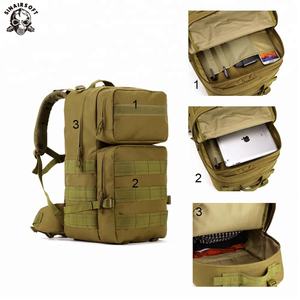 Sac à dos tactique Molle 55L pour sports de plein air, noir, imperméable, sac d'assaut en nylon, sac à dos de randonnée - Product Image 4