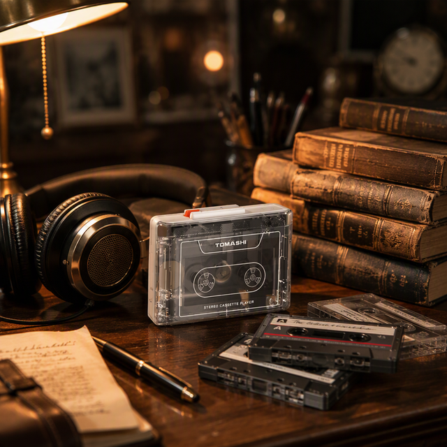 New Arrival Retro Classic Custom Transparent Stereo Walkman Portable Cassette Player with BT Sample Order