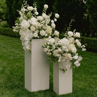 Arrangement floral personnalisé de luxe en soie blanche et verte, hydrangeas artificiels, centre de table pour mariage, cérémonie, réception, décoration d'événements