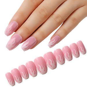 <span class=keywords><strong>Autocollants</strong></span> pour <span class=keywords><strong>faux</strong></span> <span class=keywords><strong>ongles</strong></span> rose de haute qualité, Design bon marché, jolis vêtements simples pour femmes - Product Image 3