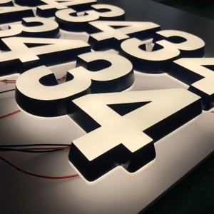 SKYSEEN, venta directa de fábrica personalizada, Mini letras acrílicas puras iluminadas en 3D, logotipo de letrero retroiluminado frontal para cartelera publicitaria - Product Image 1