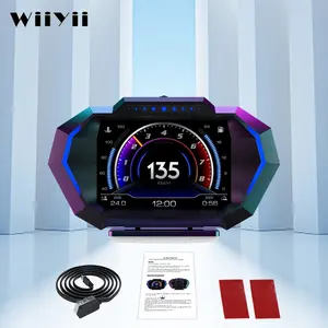 OBD Auto Gauge 12 Languages Multi-function Scanner Head Up Display OBD2+GPS Digital Racing Gauge HUD Car