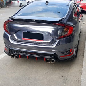 ลิ้นกันชนหน้า สเกิร์ตข้าง สปอยเลอร์กันชนหลัง ดิฟฟิวเซอร์ สำหรับ Honda Civic 2016-2017 รุ่นที่ 10 ชุดแต่ง Body Kit อุปกรณ์ตกแต่งรถยนต์ - Product Image 2
