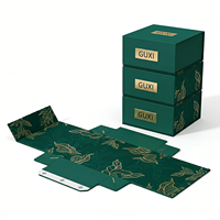 Boîtes cadeaux magnétiques vertes en gros, boîte cadeau pliable magnétique avec impression personnalisée pour les événements de vente au détail et l'utilisation en entreprise