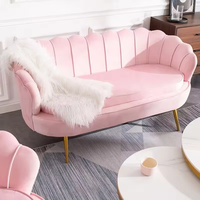 Fauteuil rond moderne rembourré à motifs floraux, fauteuil Fleur, chaise double en velours, canapé une place avec accoudoirs pour salon