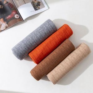 New Arrival High Quality 100% Merino Wool Letter Jacquard Knitted Scarves for Men Women Winter Warm Fashion <b>Shawls</b> - Product Image 3