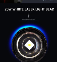 Lampe de travail LED portable ultra-lumineuse, projecteur laser haute puissance, lampe torche en alliage d'aluminium, indice de protection IP65, portée du faisceau de 1000 m