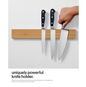 Nouveau produit phare : <span class=keywords><strong>Support</strong></span> magnétique mural en bambou puissant pour couteaux, ustensiles et outils - Product Image 2