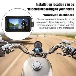 New 3 Inch Full HD 1080P WIFI GPS Motorcycle DVR Dash Cam 150 Degree IP67 Waterproof Dual Lens Motorcycle Camera Moto Black Box