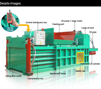 Presse à balles hydraulique horizontale compacte pour les supermarchés, l'imprimerie et les petits centres de recyclage