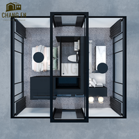 JHCE3 Fast & Easy Casa familiar de 2 pisos Contenedor prefabricado de fibrocemento duradero para vida urbana