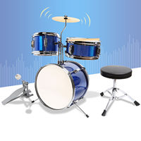 Batterie de Jazz pour Enfants en Bois de 13 Pouces, 3 Pièces, Instrument de Percussion Portable pour Enfant Débutant