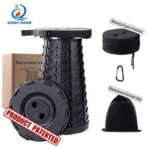 plastic retractable folding stool portable lightweight seat outdoor fishing telescope folding stools