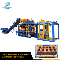 Machine à briques entièrement automatique QT4-25, machine à fabriquer des blocs creux, machine à fabriquer des blocs de ciment automatiques, Chine