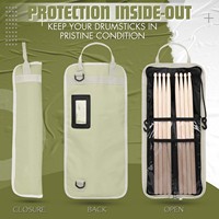Échantillon gratuit de sac pour baguettes de batterie Meinl Percussion MSB-1 Standard avec poche externe et crochets pour tom de sol