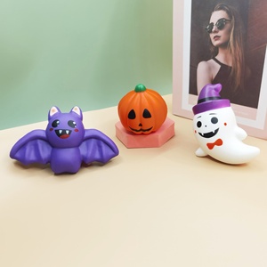 Jouets anti-stress en PU de haute qualité, doux et à récupération lente, en forme de chauve-souris, de fantôme et de citrouille, pour Halloween, pour enfants, garçons et filles - Product Image 2