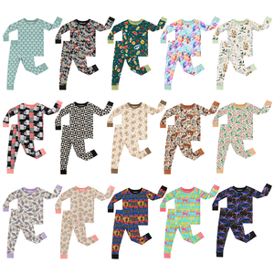 Venta al por mayor: Pijamas de manga larga cálidos de invierno con diseño de Dachshund para bebés de 1-5 años (niños y niñas) - Product Image 1