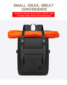 Mochila Antirrobo Geométrica para Portátil de 17 Pulgadas, Unisex, Impermeable, para Viajes, Escuela, Senderismo y Camping - Product Image 2