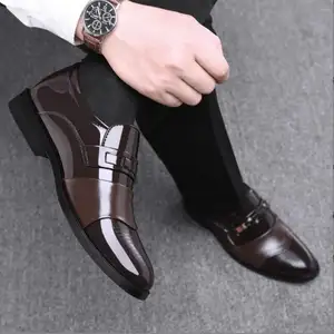 New Latest Simple formal office shoes men anti-slippery comfortable men's dress shoes