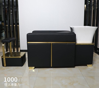 Vente directe du nouveau lit de lavage semi-allongé de luxe pour salon de coiffure, style thaïlandais haut de gamme