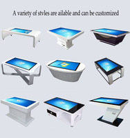PC 43 pouces 55 pouces table de jeu multi-touch bureau de restaurant écran tactile moderne résistant à la chaleur table de conférence table intelligente LCD