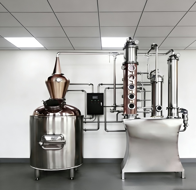 Copper Plates Reflux Column Essential Oil Hydrosol Distiller Stainless Steel Alcohol Distillation Equipment