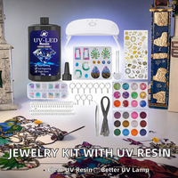 Kit de construction avec acrylique ultra-transparent et lampe UV améliorée, accessoires en acrylique pour porte-clés