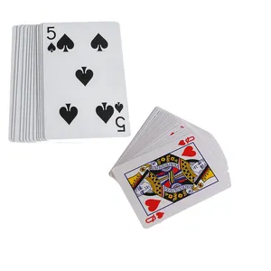 Logotipo personalizado rojo impermeable para juego de cartas de póker, papel de Tarot, negro, dorado, caja en blanco, impresión frontal y trasera, tarjetas laterales