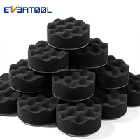 EVERTOOL Tampons éponge de polissage en mousse de 3 pouces pour voiture, boule éponge de polissage pour jantes de voiture, composé de polissage pour acier inoxydable