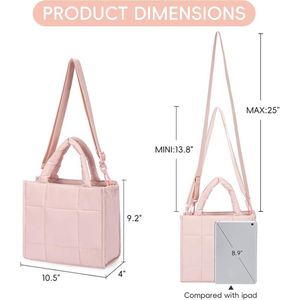 Sac bandoulière matelassé grande capacité tendance, sac à main portable style doudoune pour femme - Product Image 2