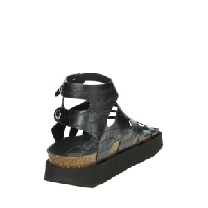 G105800 sandali neri con scivoli bassi da donna con plateau antiscivolo leggero e leggero Design stampato con tendenza alla moda - Product Image 3
