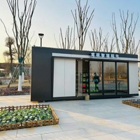 Maison préfabriquée de luxe en acier, type conteneur, modèle Apple Cabin, étanche, atelier contemporain, boutique mobile, prête à l'emploi