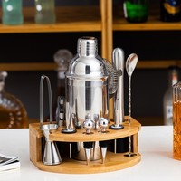 Ensemble de shaker à martini en acier inoxydable 304, kit de barman avec outils de bar, logo personnalisé OEM, fabricant en gros
