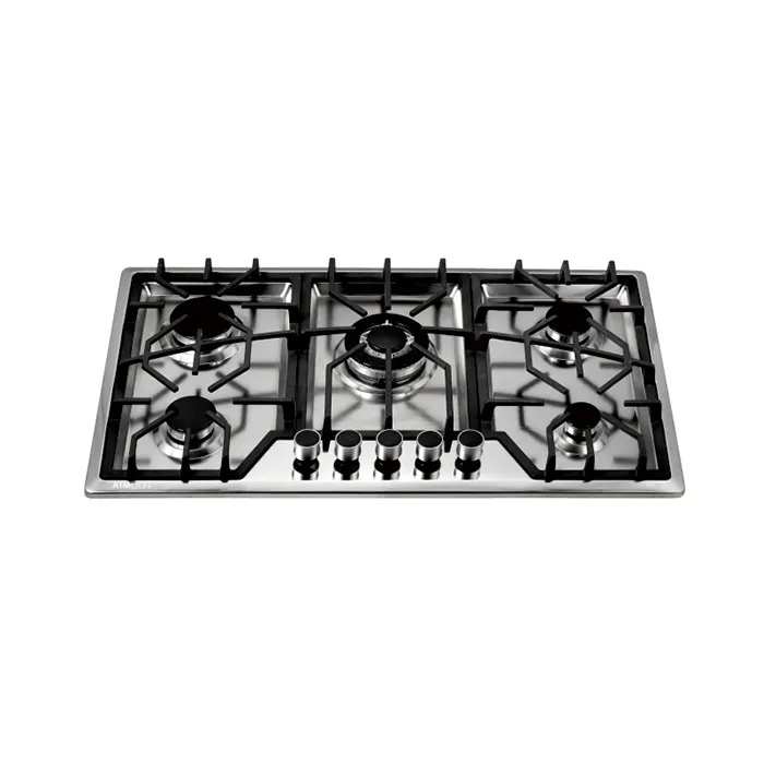 Hot selling 5 burners Stainless steel build in gas stove gas hob gas cooker