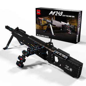 Serie de Ametralladoras M249, Ametralladora Ligera de Plástico para Ensamblar, con Batería, Manual, Disparo Continuo, Alta Dificultad - Product Image 5