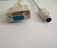 Cable de programación RS232 DB9 hembra a 4 pines Mini DIN macho
