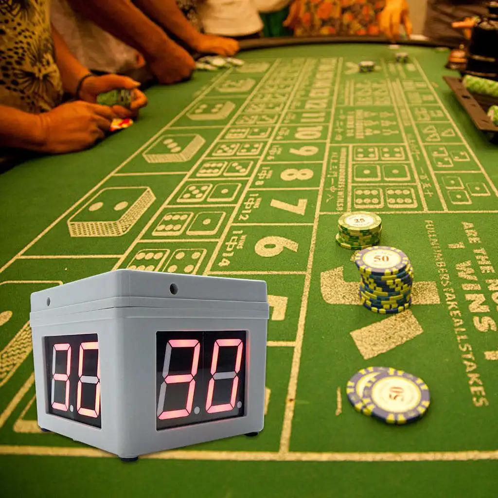 YIZHI penghitung mundur Digital tombol elektronik bertenaga baterai 4 sisi Poker pengatur waktu turnamen untuk permainan Mahjong catur Poker dadu