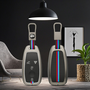 Kẽm Hợp Kim Silicone Bao Gồm Cho Chìa Khóa Xe Cho <span class=keywords><strong>Benz</strong></span> Thông Minh Từ Xa Chìa Khóa Xe Vỏ Bảo Vệ Với Keychain Phụ Kiện - Product Image 1