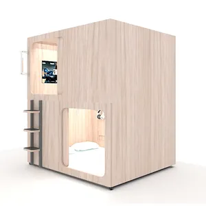 Двойная Капсульная гостиничная кровать для капсул в японских капсулах для сна