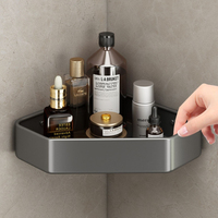 SANIPRO moderne mural salle de bain triangulaire supports de rangement organisateur en alliage d'aluminium douche étagère d'angle