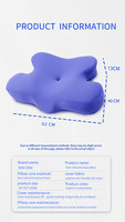 Oreiller cervical ergonomique moderne en mousse à mémoire de forme à rebond lent, soutien cervical, coton doux 400 fils, orthopédique