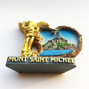 Weivista 3D Mont Saint-Michel Normandía <span class=keywords><strong>Francia</strong></span> Imán de nevera Colección artesanal de regalo de recuerdo - Product Image 6