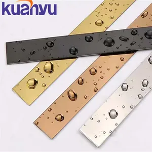 High Quantity 304 Stainless Steel Decoration Polished Flat Strip Tile Trim For Wall And Ceiling