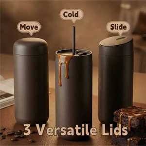 YEWAY Tazza da Viaggio Isolata Sottovuoto in Acciaio Inox con Cannuccia, Set Coperchio 3 in 1, Antigoccia, Doppia Parete, Best Seller - Product Image 2